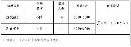 山东大齐通信电子有限公司招聘装配技工,行政专员