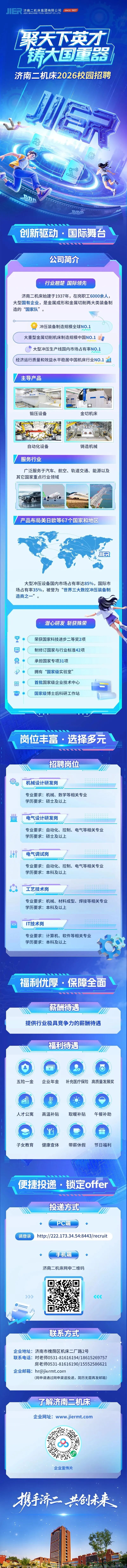 济南二机床集团有限公司2026届校园招聘信息