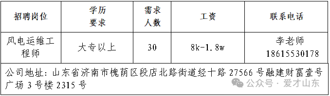 济南瑞柏新能源技术有限公司招聘风电运维工程师